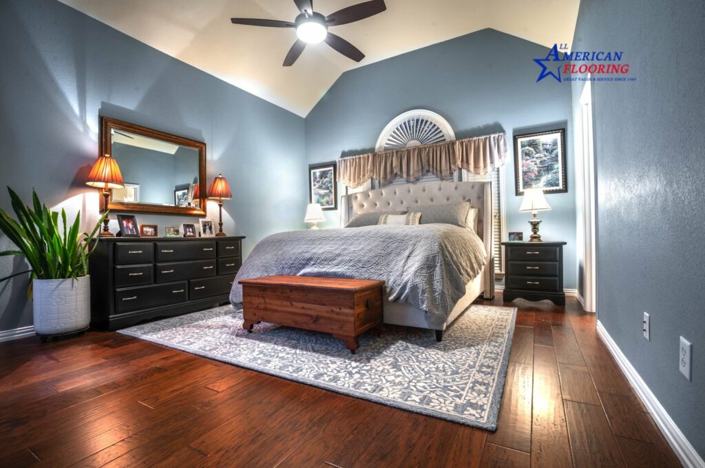 Bedroom hardwood flooring | All American Flooring