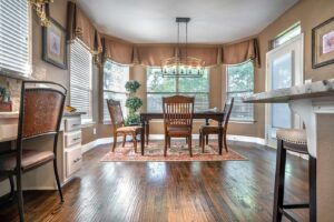 Dining room hardwood flooring | All American Flooring