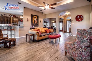 Living room hardwood flooring | All American Flooring