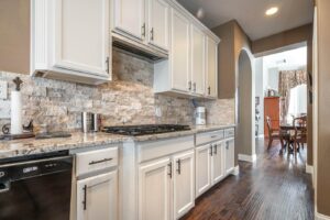 Kitchen white cabinets | All American Flooring