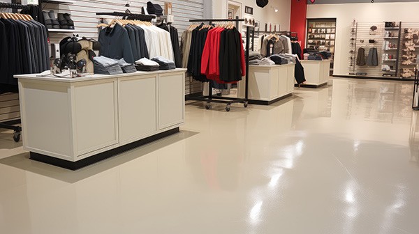 retail epoxy floor Epoxy floor in retail shop | All American Flooring