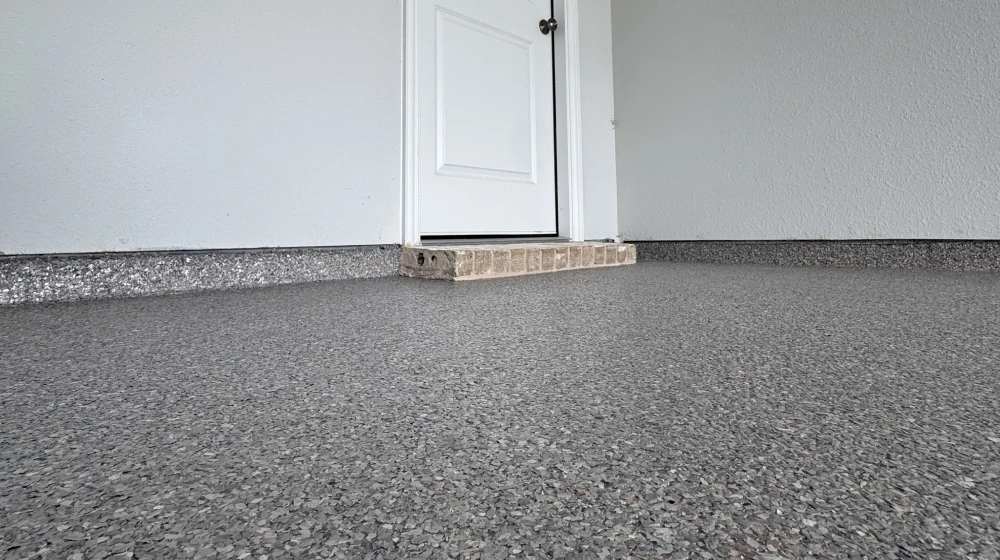 epoxy-flake-garage-floor-fort-worth-landscape Epoxy flake garage floor coating in Fort Worth Texas